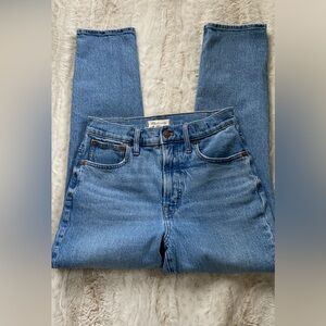 Madewell High-Rise Straight Jeans in Classic Blue Denim